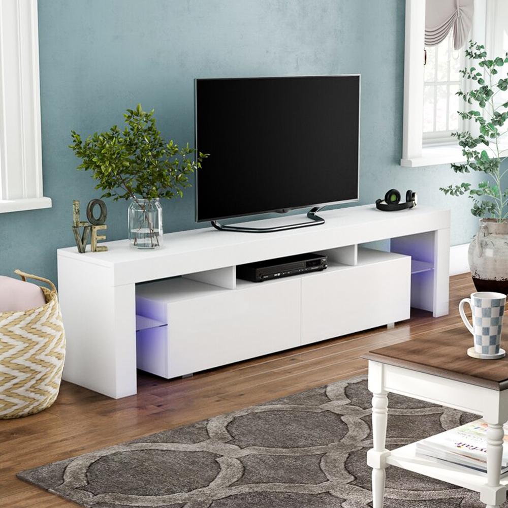 TV Stand Cabinet for Living Room up to 75" Television with RGB LED Lights, Q8slider_item_2