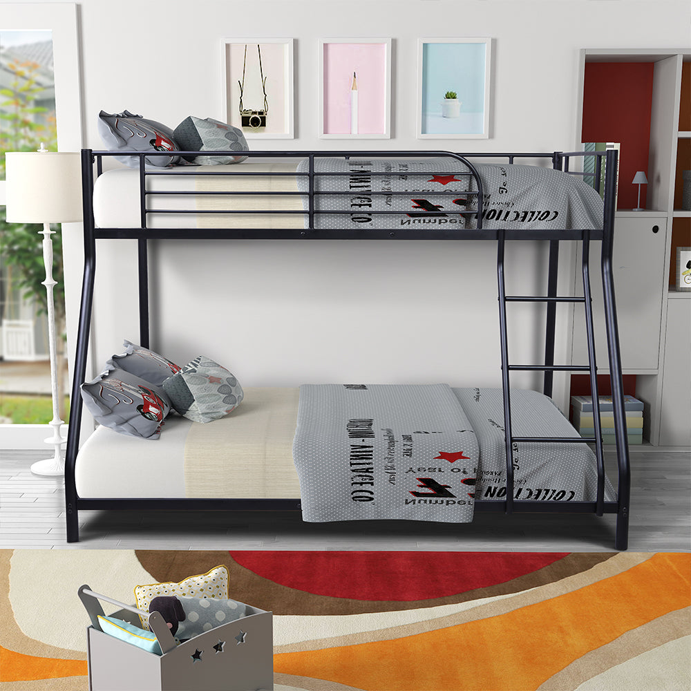 Kids Bunk Beds for Boys Girls, Metal Twin Over Full Bunk Bed Frame for Bedroom, Q13