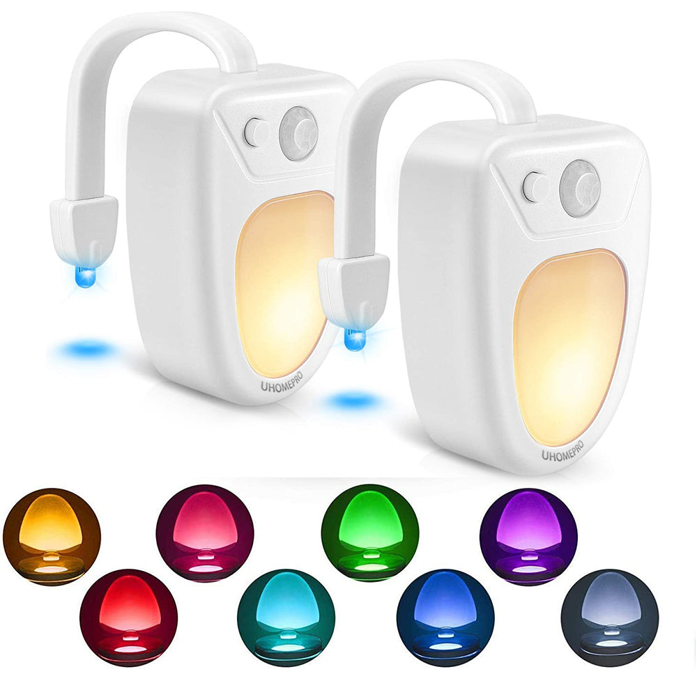 Led Toilet Light, 2PACK Toilet Night Light Motion Activated 8 Color Changing Led Toilet Seat Light Motion Sensor Toilet Bowl Light, I2420